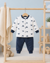 Navy Splash Baby Body Suit
