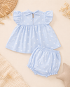 Bluebell Twirl Baby Frock - Powder Blue