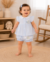 Bluebell Bloom Baby Frock - Powder Blue