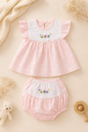 Petal Twirl Baby Frock - Petal Pink