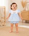 Bluebell Twirl Baby Frock - Powder Blue
