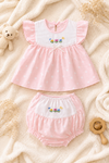 Petal Twirl Baby Frock - Petal Pink